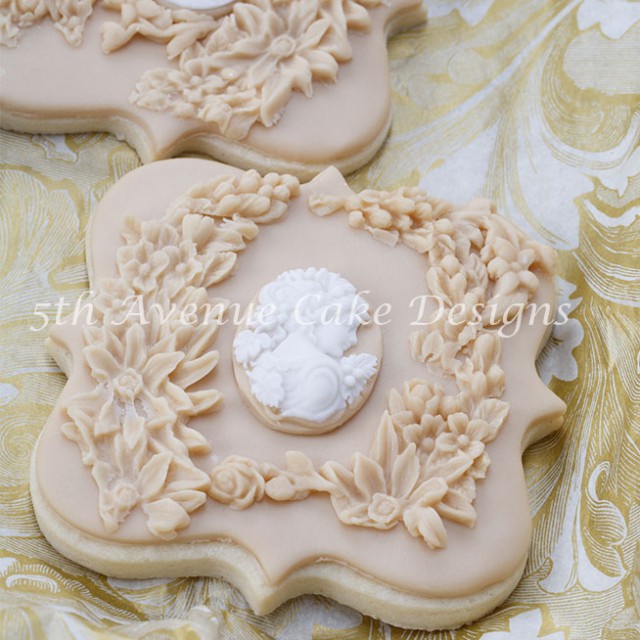 Bas relief cookie design by Bobbie Bakes