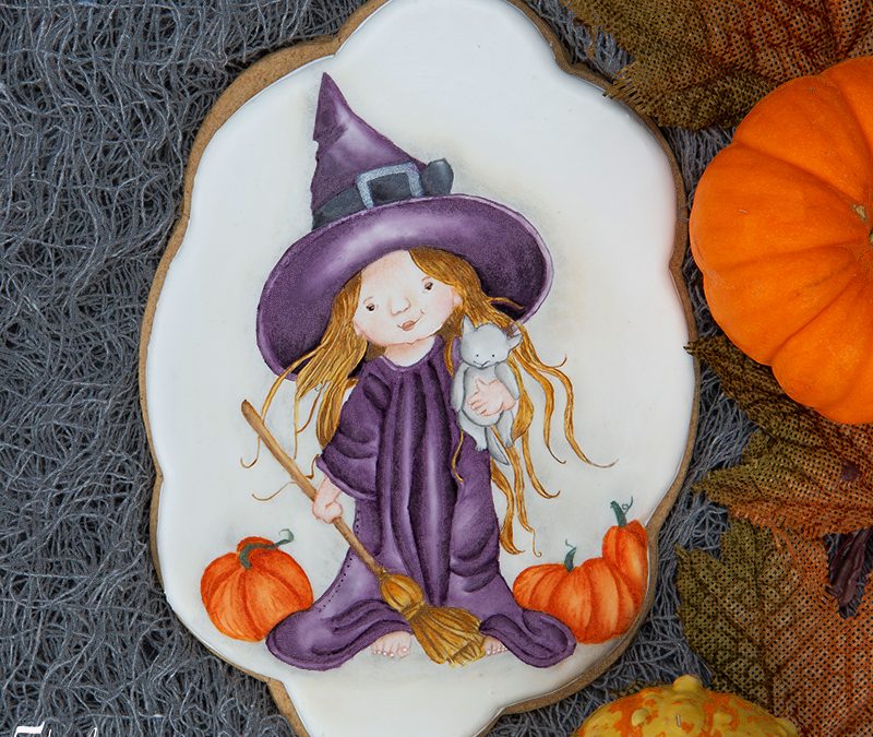 Dimensional Watercolor Witchy Fun Cookie Art Course 🎃🧙‍♀️🧹