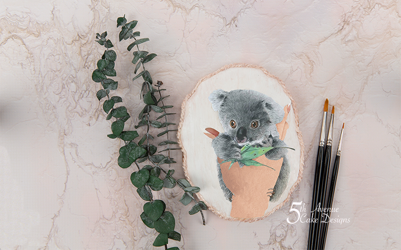 Dimensional Watercolor Baby Koala Cookie Art Course🐨🍃🎨