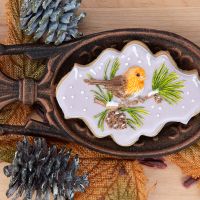 Snowy Red Robin Cookie